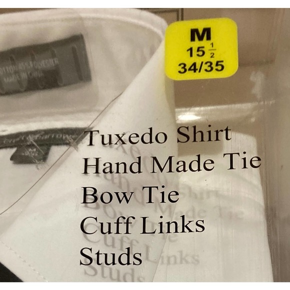 NWT Croft & Barrow Tuxedo Shirt Set 15 1/2" 34/35 - Picture 2 of 7